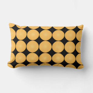 Modern Stylish Yellow Polka Dot Lumbar Cushion