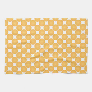 Modern Stylish Yellow Polka Dot Tea Towel