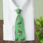 Modern Stylish Zebras Wildlife Pattern Light Green Tie<br><div class="desc">A modern and stylish neck tie in a fresh light green colour,  with a pattern of zebras. Ideal for wildlife fans and animal lovers,  this tie will add a pop of colour to your wardrobe.</div>