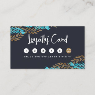 Modern Stylist Black Gold Loyalty Card