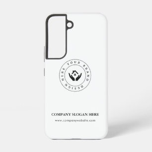 Modern stylist editable logo and text samsung galaxy case