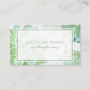 Modern Succulents Botanical Business Cards