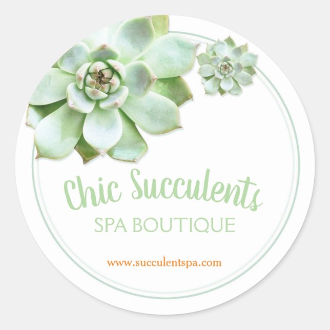 Modern Succulents Business Product Label (Front)