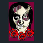 Modern Sugar Skull Day Of The Dead Girl Abstract Poster<br><div class="desc">Modern Sugar Skull Day Of The Dead Girl Abstract art poster Dia De Los Muertos</div>