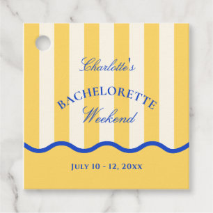 Modern Summer Bachelorette Weekend Favour Tags
