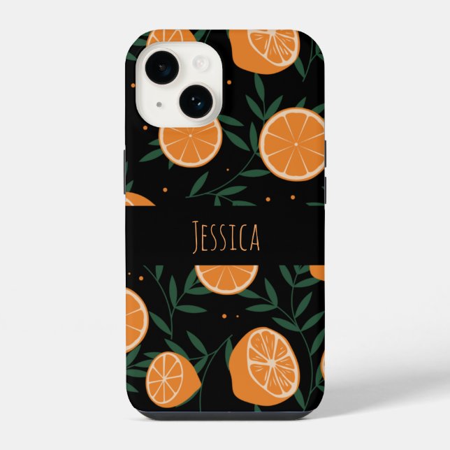 Modern Summer Fruit Botanical Pattern iPhone Case (Back)