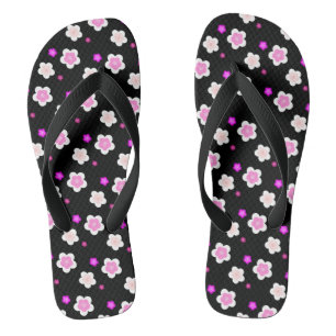 Modern summer gradient daisy flower pattern  jandals