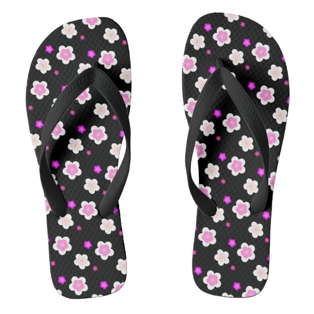Modern summer gradient daisy flower pattern  jandals (Footbed)