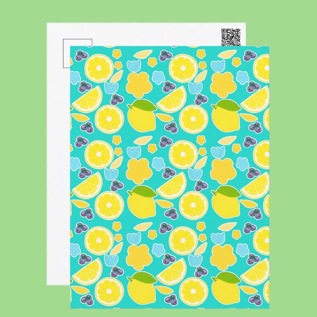 Modern Summer Lemon  Postcard (Creator Uploaded)