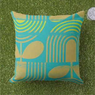 Modern Summer Pastel Geometric Cushion