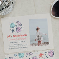 Modern Summer Shell Birthday Photo