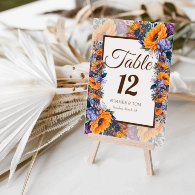 Modern summer style elegant Table Card (Creator Uploaded)