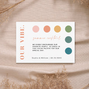 Modern Summer Wedding Attire Dress Code Cards