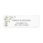 Modern Summer Wildflower Wedding Return Address La