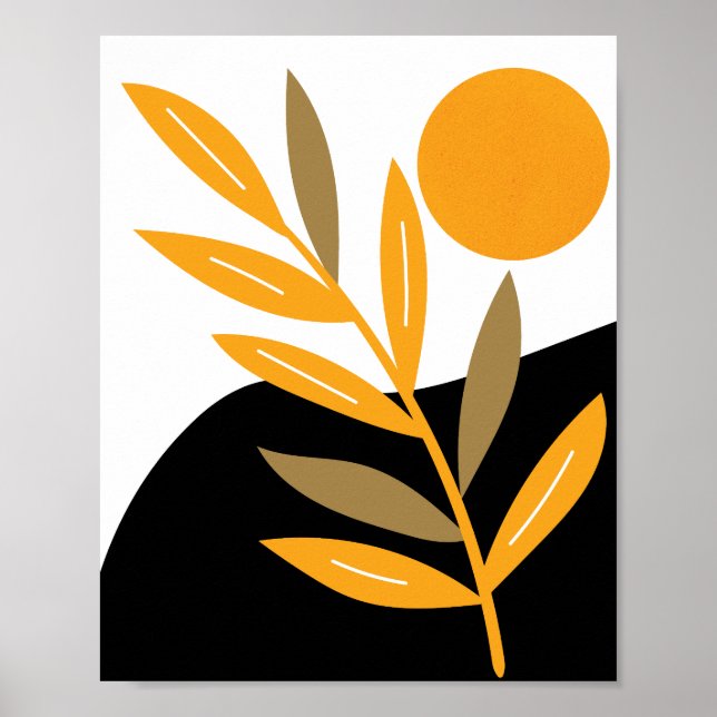 Modern Sun Boho Botanical Bohemian Abstract  Poster (Front)