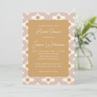 Modern Sun Moon Line Terracotta Gold Bridal Shower