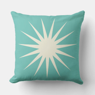 Modern Sunburst Throw Pillow in Any Colour