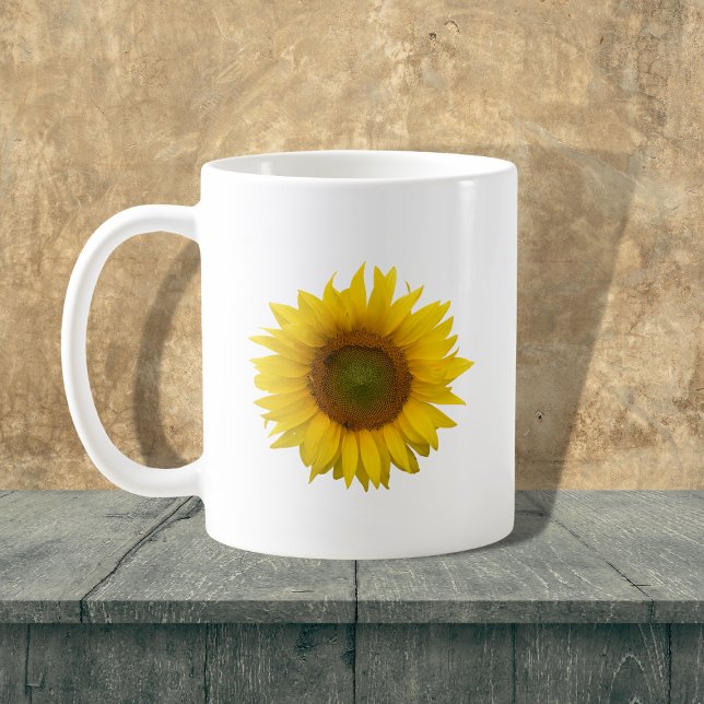 Modern Sunflower Botanical Country Rustic  Coffee Mug (Creator Uploaded)