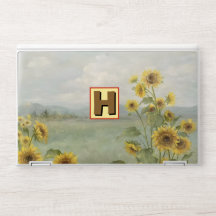 Modern sunflower Watercolor & personalise name