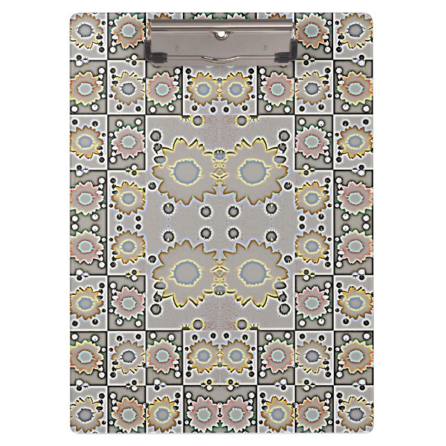 Modern Sunflowers Pattern Clipboard (Front)
