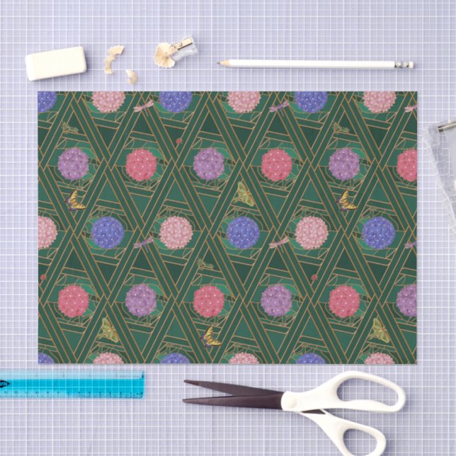 Modern Sunlit Hydrangea Garden Bronze Large Tissue Paper (Craft)