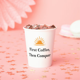 Modern Sunrise Design Paper Cups