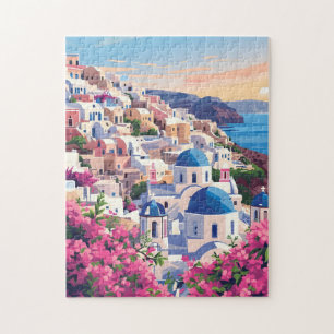 Modern Sunset Coastal Landscape Puzzle