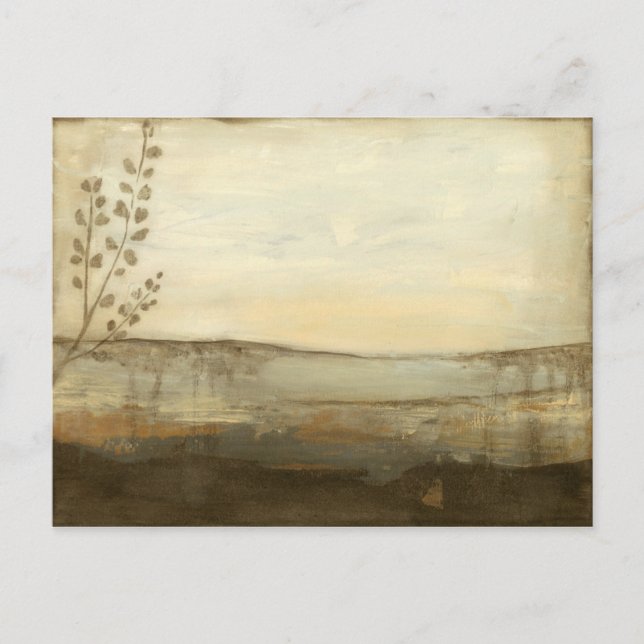 Modern Sunset Landscape Oil Painting Postcard (Front)