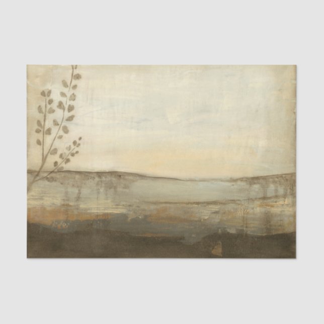 Modern Sunset Landscape Oil Painting Tissue Paper (Front)