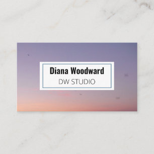 Modern Sunset Photo Business Card