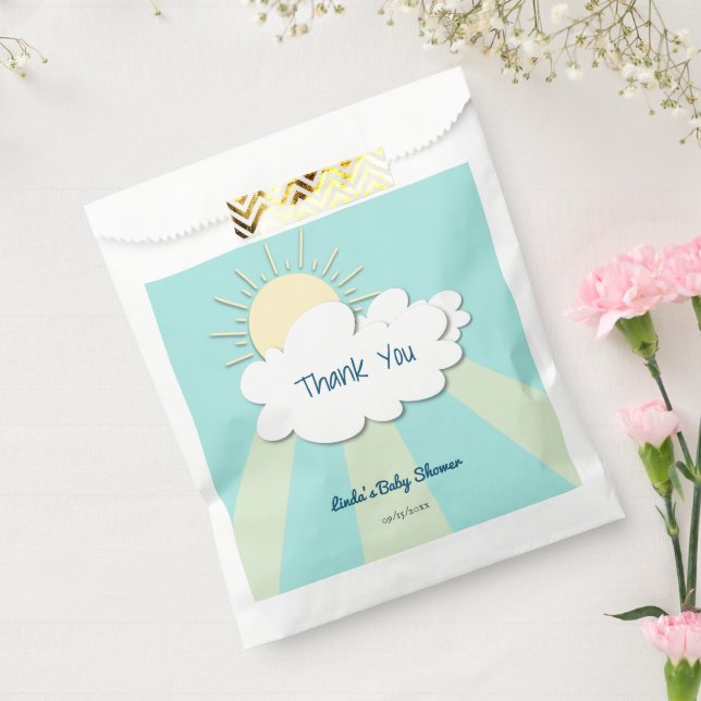 Modern Sunshine Gender Neutral Baby Shower Favour Bags (Sealed)