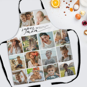 Modern Super Mom 10 Photo Collage Apron