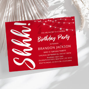 Modern Surprise Birthday Party Invitation