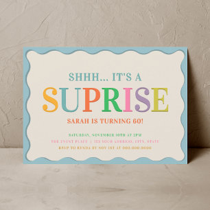 Modern Surprise Birthday Party Invitation