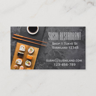 Modern Sushi restaurant or catering business Card
