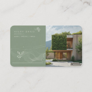 Modern Sustainable Architect Business Card