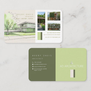Modern Sustainable Architect Business Card
