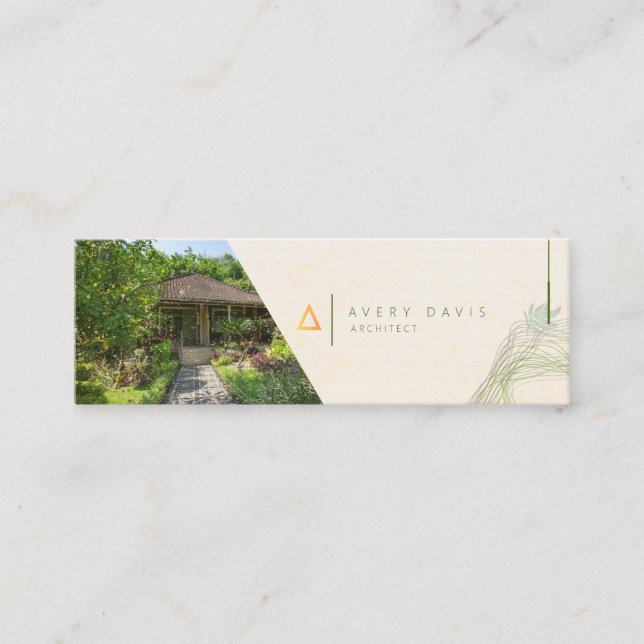 Modern Sustainable Architect Business Card (Front)