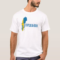 Modern sweden swedish Art Letter map Flag Souvenir