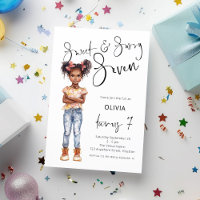 Modern Sweet and Sassy Seven 7th Birthday Party