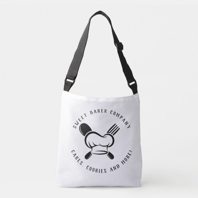 Modern Sweet Bakery Business  Crossbody Bag (Front)