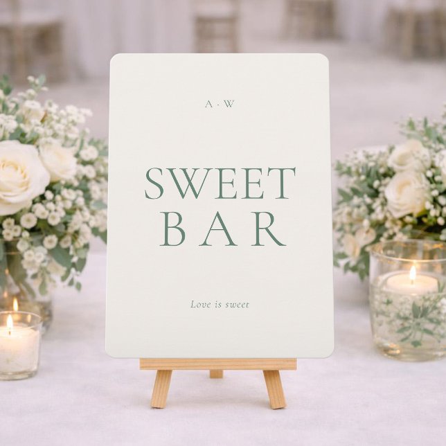 Modern Sweet Bar Wedding Dessert Sign Invitation (Creator Uploaded)