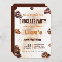 Modern Sweet Chocolate Cake Birthday Party