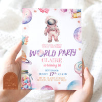 Modern Sweet Galaxy Out of This World Birthday