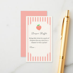 Modern Sweet Little Peach Baby Shower Enclosure Card