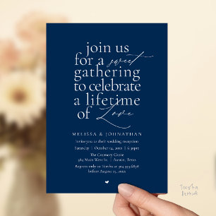 Modern Sweet Love Minimalist Wedding Reception Invitation