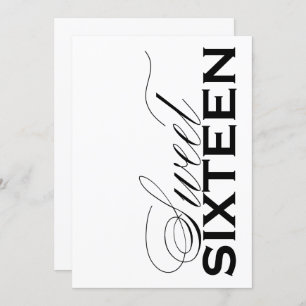 Modern Sweet Sixteen Invitation