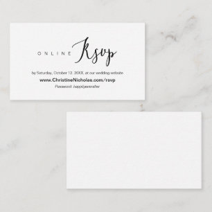 Modern sweet, Wedding Online RSVP website, Enclosure Card