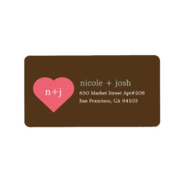 Modern Sweetheart Address Labels