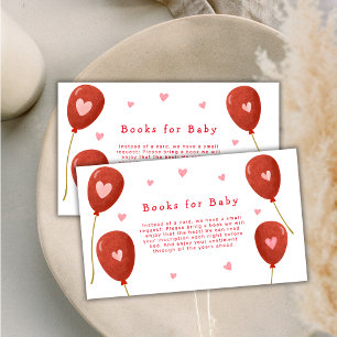 Modern Sweetheart Balloon Books For Baby Shower Enclosure Card